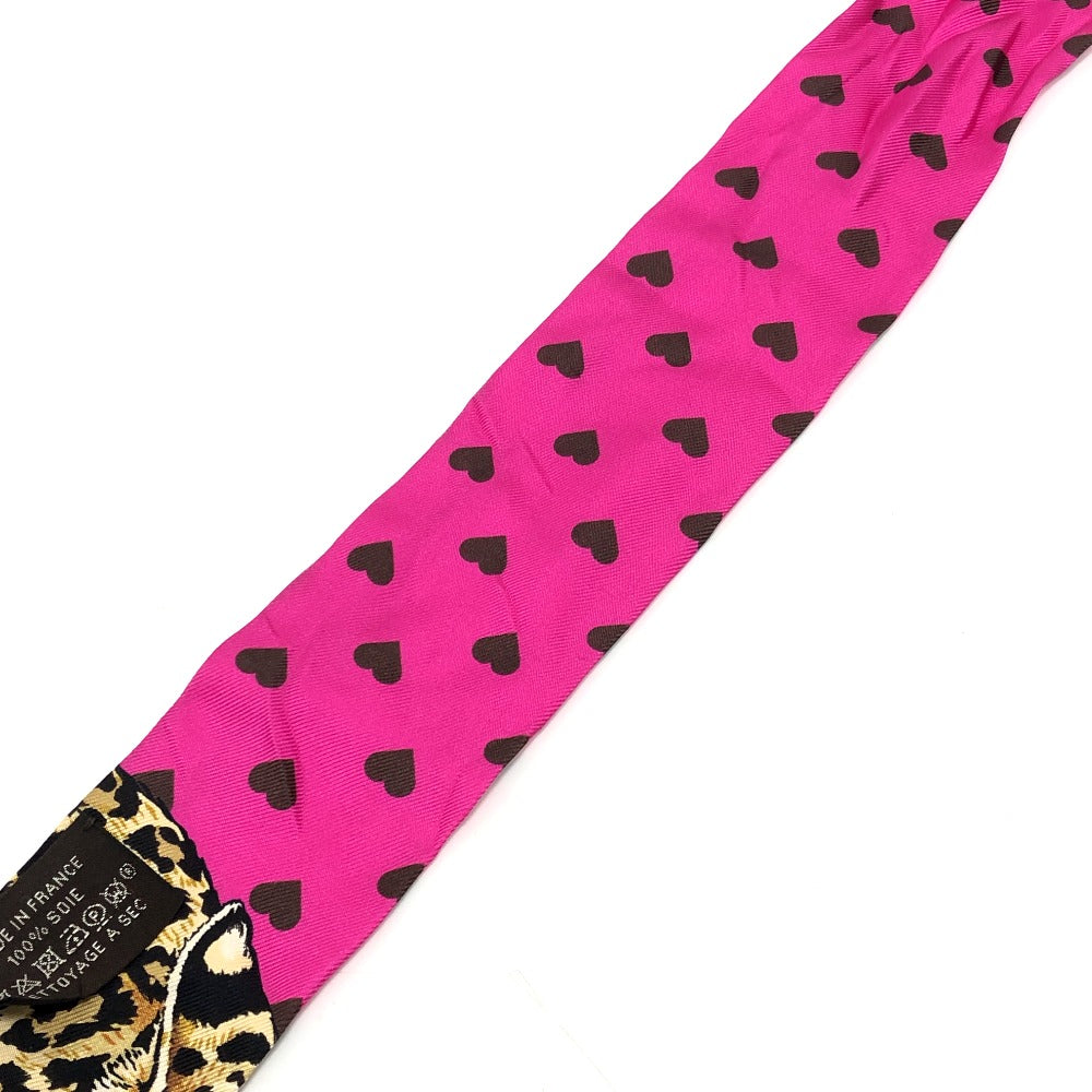 HERMES JUNGLE LOVE LOVE Twilly Fashion Accessories Scarf Silk Women's Multicolor