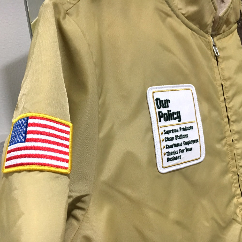 Supreme Pit Crew Jacket, 17AW, Men's Nylon Jacket, Beige