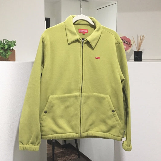 Supreme Men's Polartec Harrington Jacket, Green, Long Sleeve Fleece Jacket