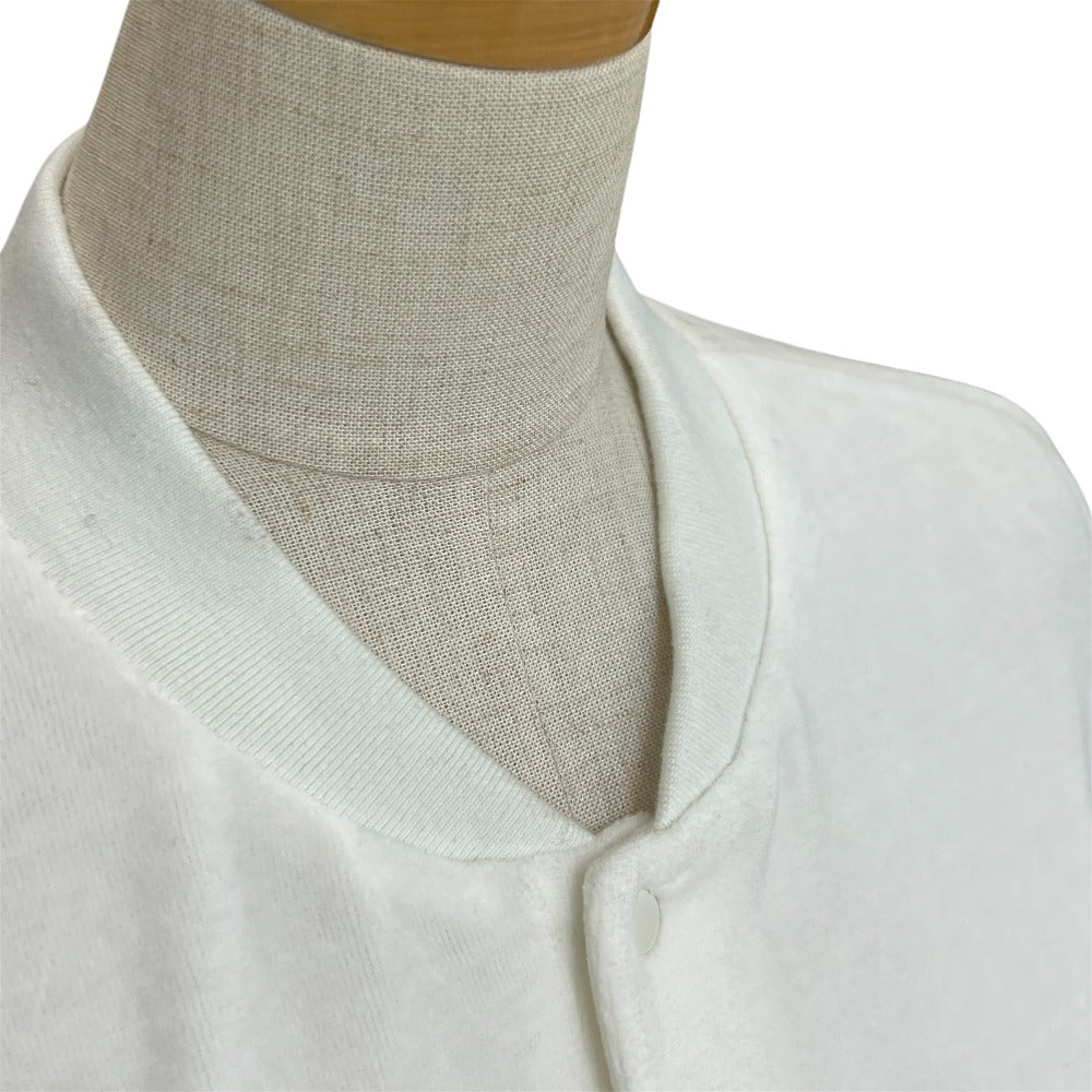 Supreme Snap Henley Long Sleeve Velour Snap Henley Tops and Other Velour Men's White