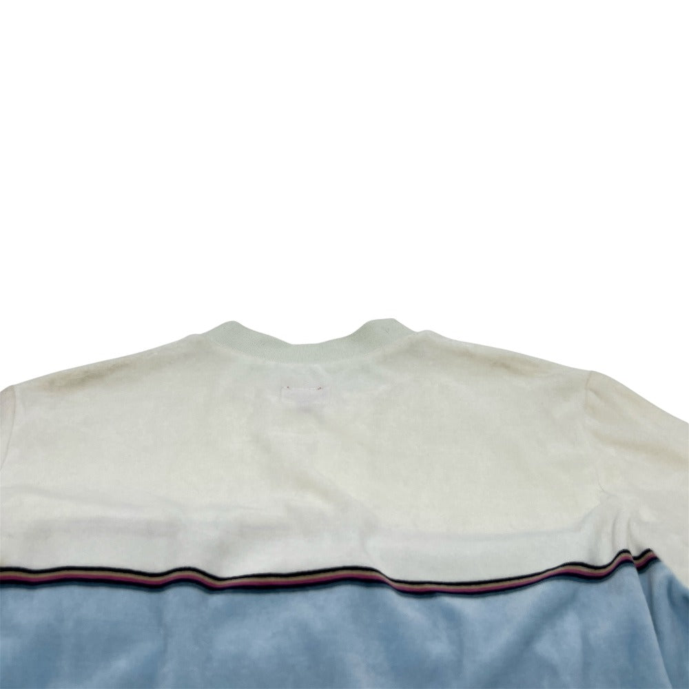 Supreme Snap Henley Long Sleeve Velour Snap Henley Tops and Other Velour Men's White