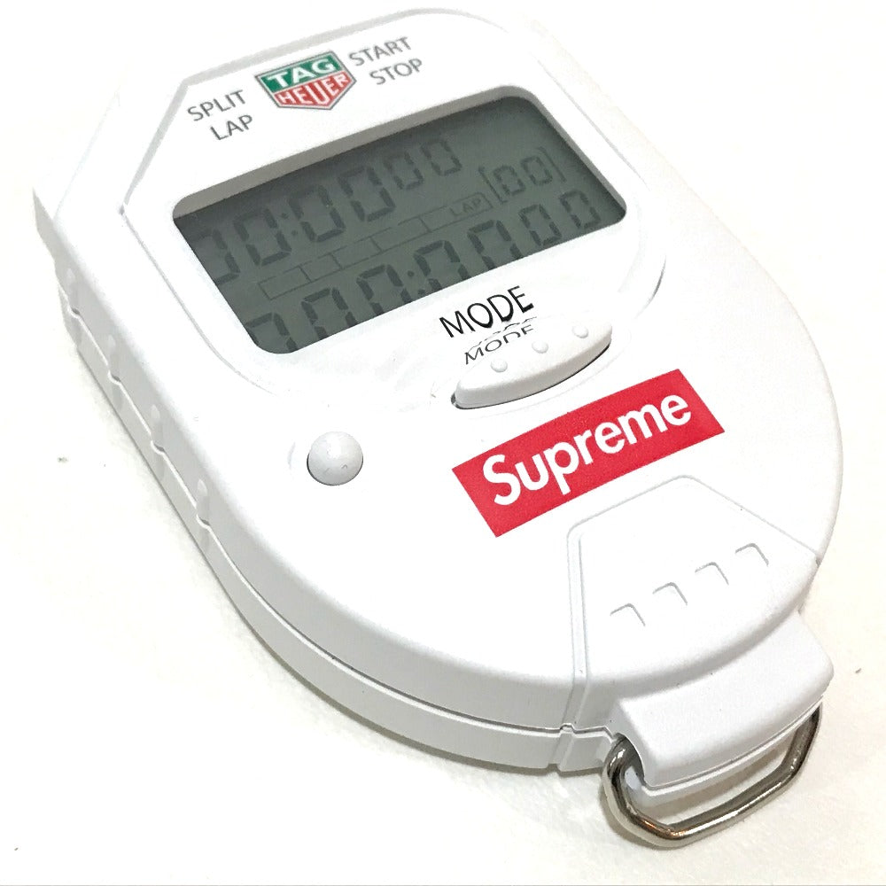 Supreme Stopwatch Pocket Clock with Tag Heuer Collaboration, Unisex, White