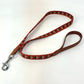 HERMES Medor Slim Dog Leash, Canvas/Leather, Women's, Dark Irish Red