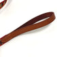 HERMES Medor Slim Dog Leash, Canvas/Leather, Women's, Dark Irish Red