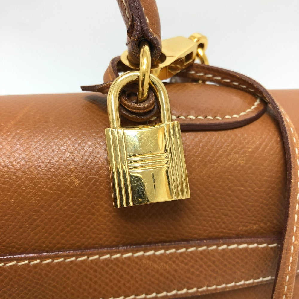 HERMES ケリー35 外縫い 2WAYバック 斜め掛けバック カバン バック ハンドバッグ クシュベル レディース ゴールド G金具 ブラウン - brandshop-reference