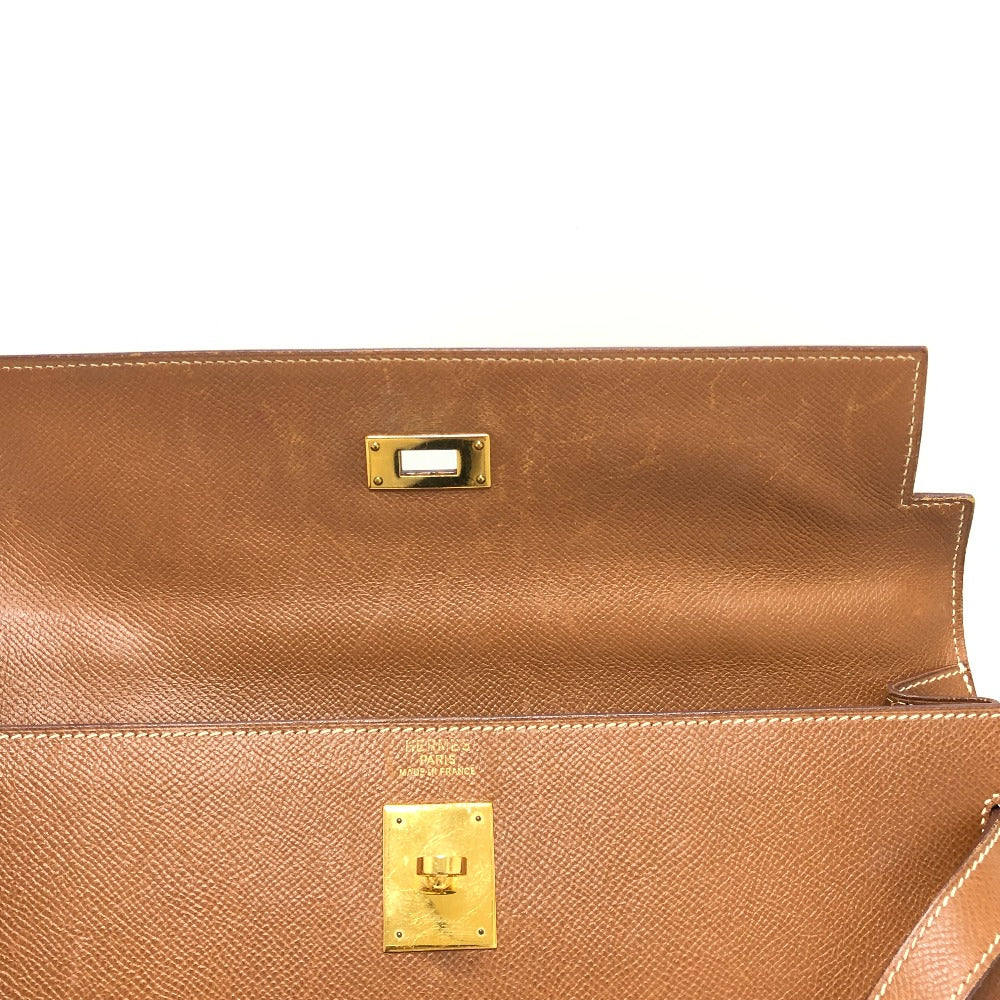 HERMES Kelly 35, 2-Way Bag, Crossbody Bag, Handbag, Kouchvel, Women's, Gold/Brown