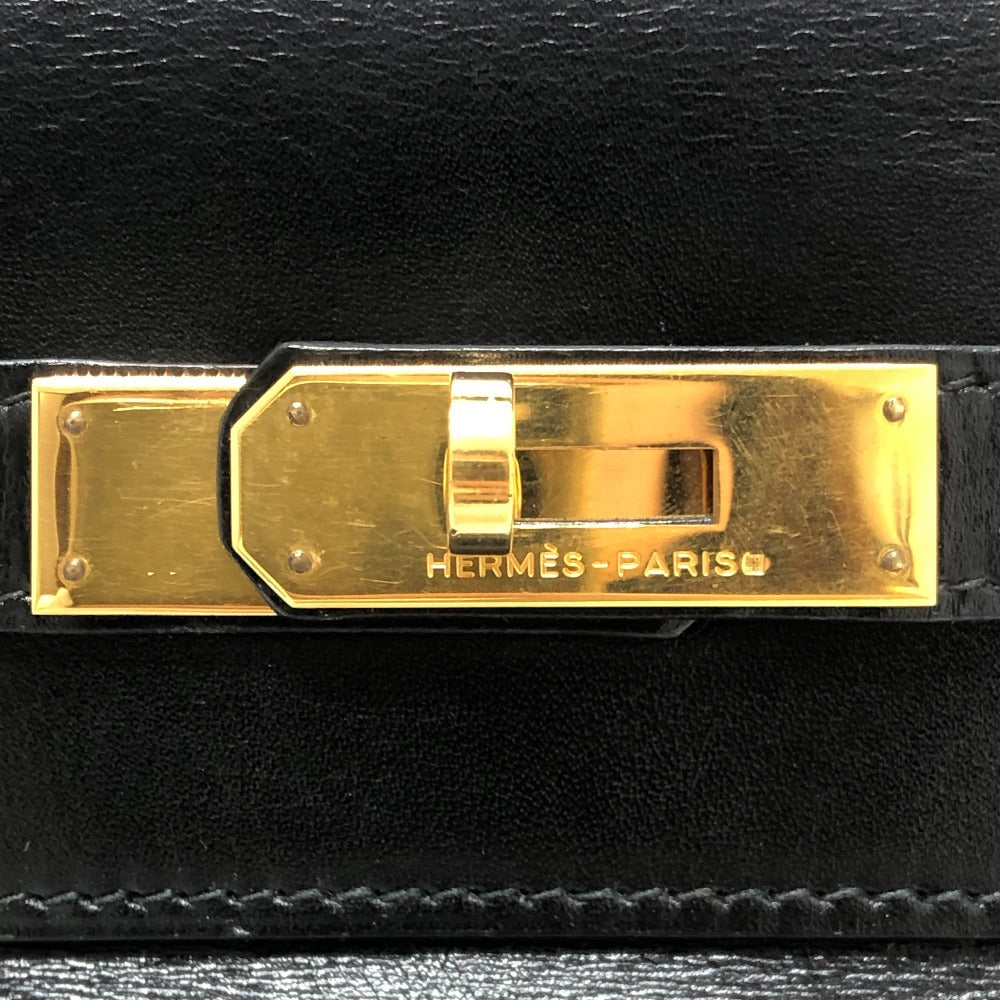 HERMES ケリー35 ケリー 35 内縫い カバン ゴールド金具 ハンドバッグ ボックスカーフ レディース ブラック