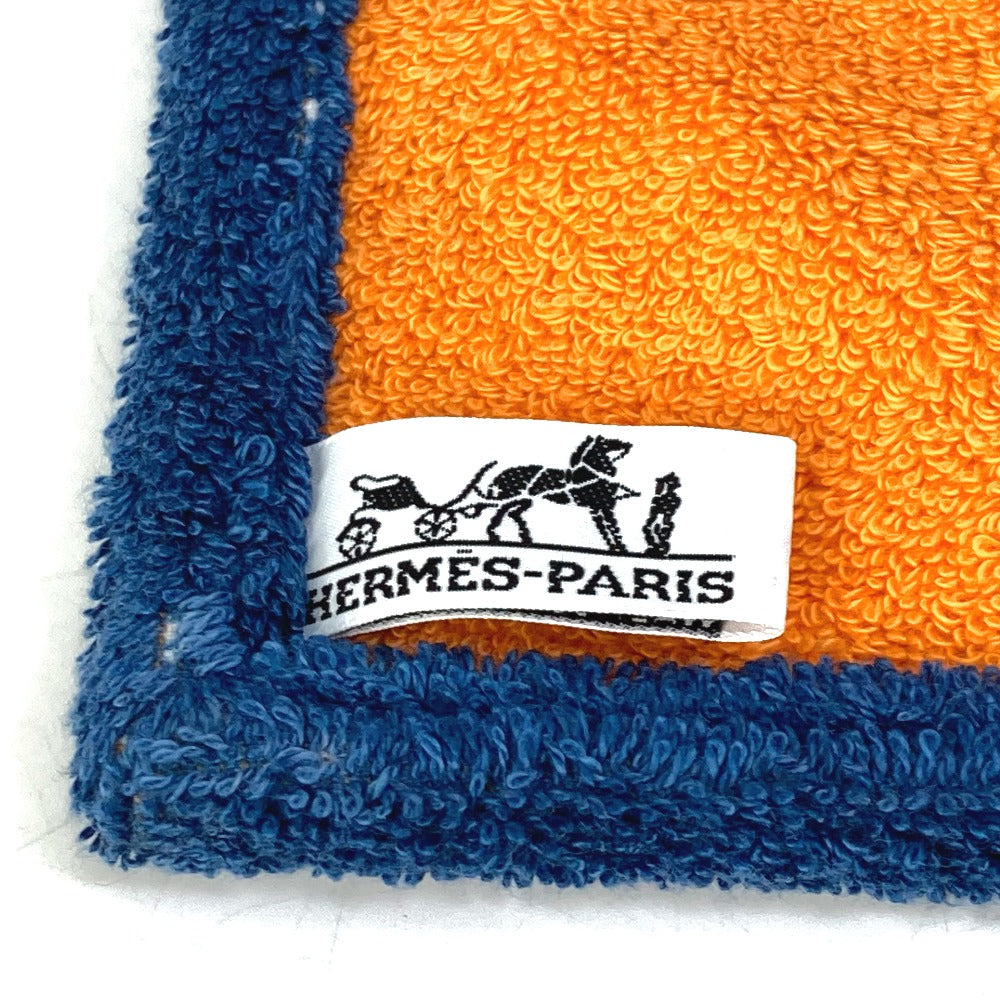 HERMES カレ・ド・プラージュ スクエア ハンドタオル タオル コットン レディース マルチカラー