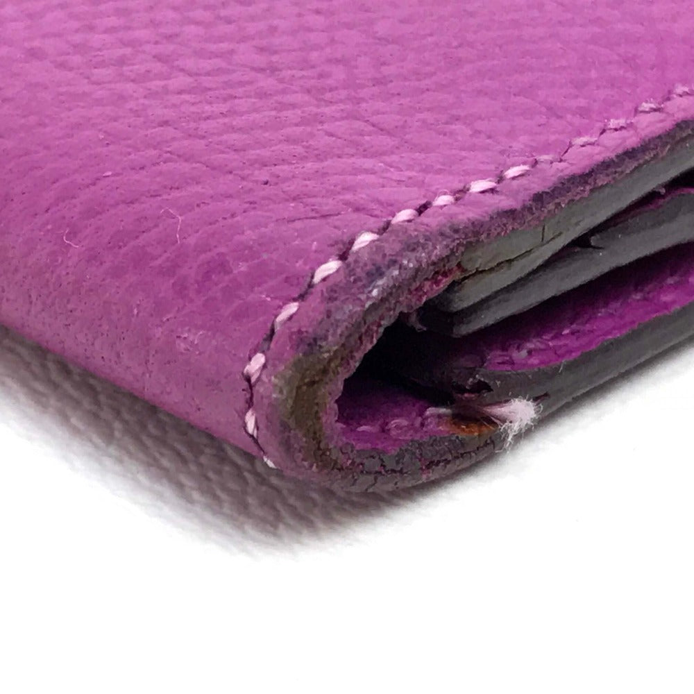 HERMES ベアンスフレ マチ付き 長財布 エプソン レディース シクラメン パープル