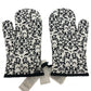 Francfranc Damask Neo Curuk Oven Mitts Kitchenware Cotton Unisex White