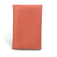 HERMES Business Card Holder/Pass Case with Calvi Palm Tree Design, Bifold Card Case, Swift, Unisex, Orange