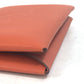 HERMES Business Card Holder/Pass Case with Calvi Palm Tree Design, Bifold Card Case, Swift, Unisex, Orange