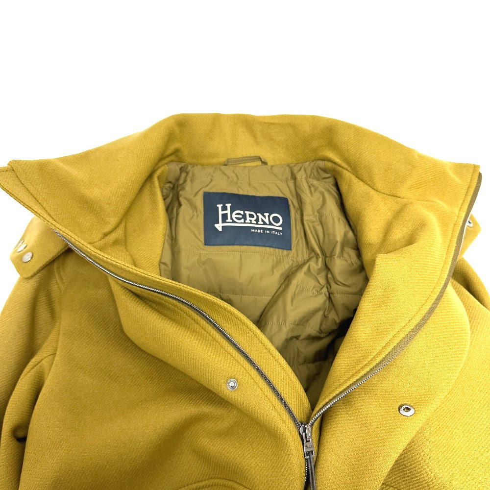 Herno PA000109U パッカブル アパレル ジップアップ ロングコート アウター  ロングコート ウール メンズ ブラウン - brandshop-reference