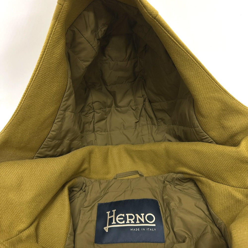 Herno PA000109U パッカブル アパレル ジップアップ ロングコート アウター  ロングコート ウール メンズ ブラウン - brandshop-reference