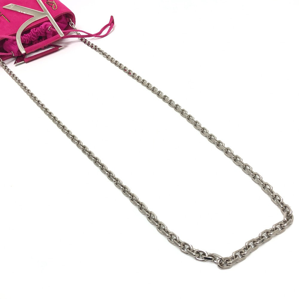 ROGER VIVIER Funny Love 2WAY Bag Chain Shoulder Bag Handbag Suede Women's Pink