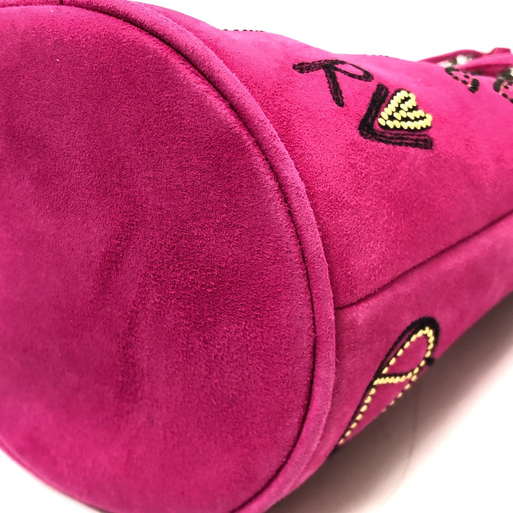 ROGER VIVIER Funny Love 2WAY Bag Chain Shoulder Bag Handbag Suede Women's Pink