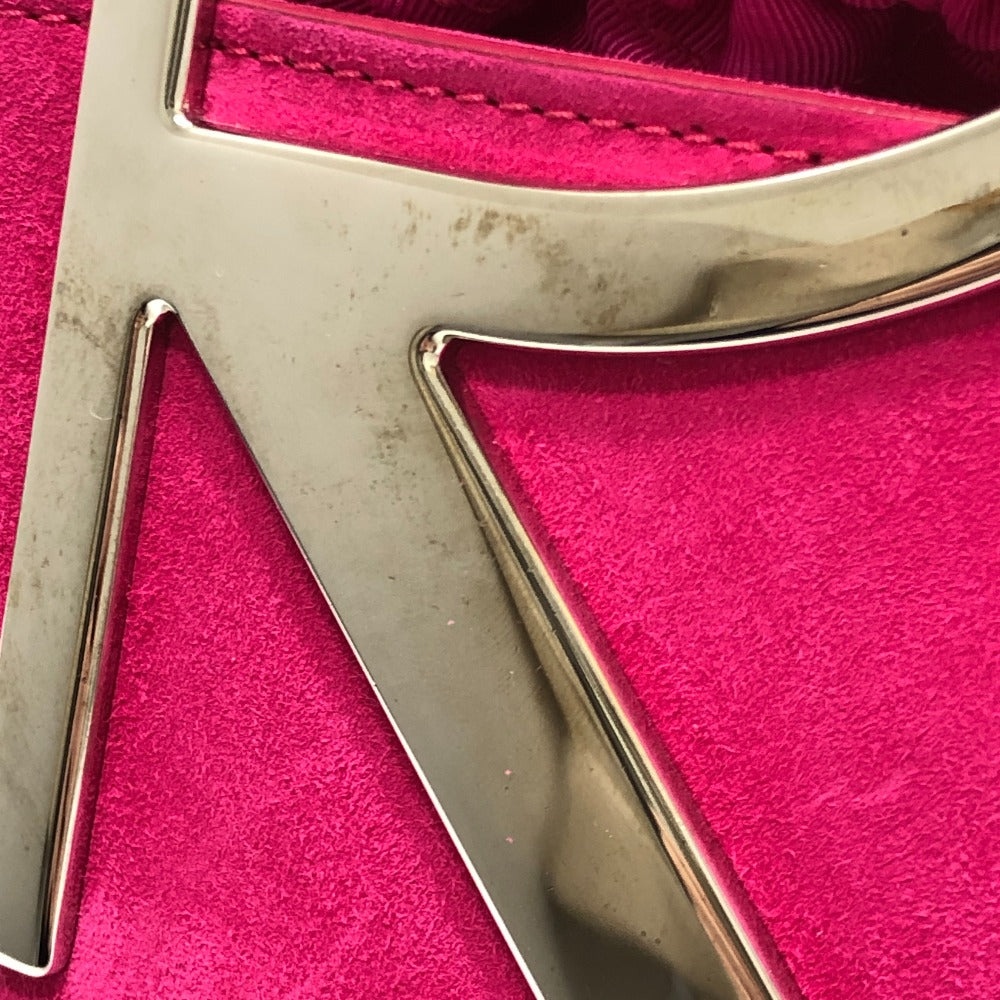 ROGER VIVIER Funny Love 2WAY Bag Chain Shoulder Bag Handbag Suede Women's Pink