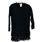 MSGM 1741MDA35 Lip Motif Sweat Dress, Cotton, Women's, Black/Navy, Tag Included