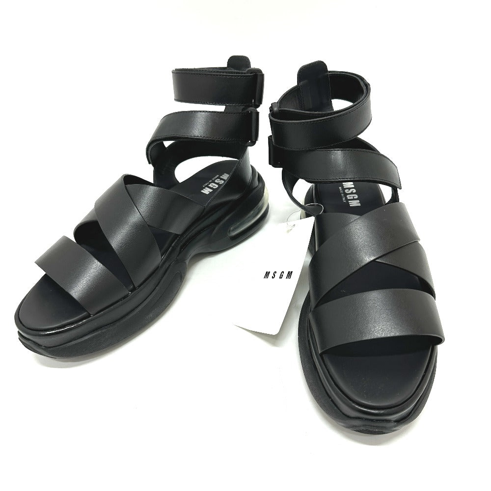 MSGM 2242MDS19 グラディエーター サンダル レザー レディース ブラック - brandshop-reference