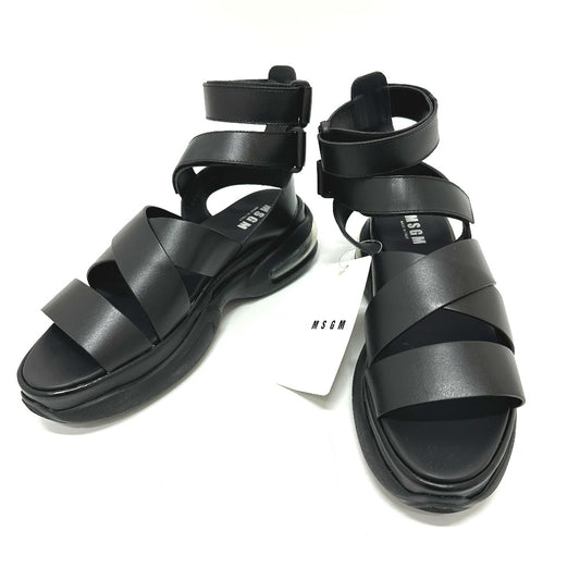 MSGM 2242MDS19 グラディエーター サンダル レザー レディース ブラック - brandshop-reference