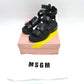 MSGM 2242MDS19 グラディエーター サンダル レザー レディース ブラック - brandshop-reference