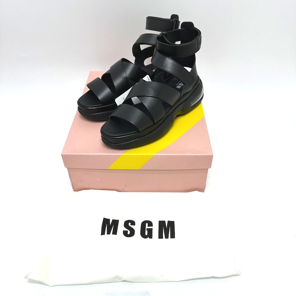 MSGM 2242MDS19 グラディエーター サンダル レザー レディース ブラック - brandshop-reference