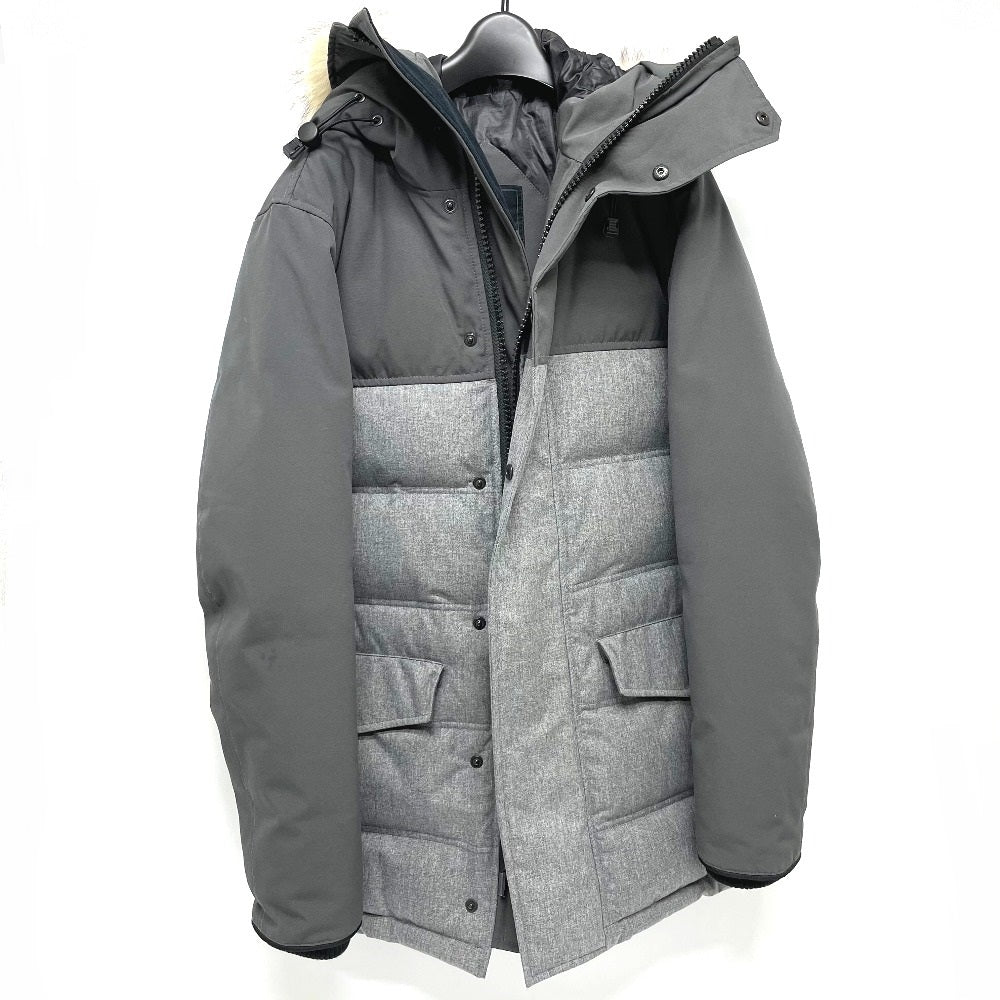 CANADA GOOSE 2581M Clarence Coat, Men's Gray Down Jacket with Fur Hood