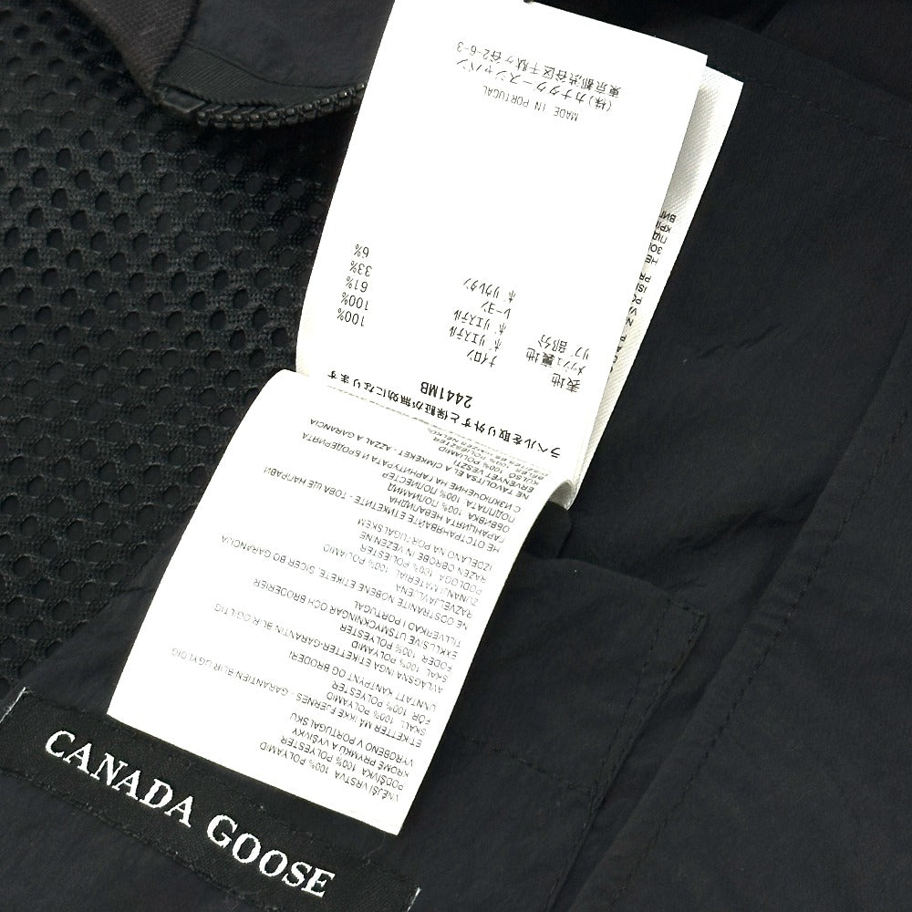 Kanada Goose 2441MB Nylon Switching Windbridge Apparel Out Zip Up Jacket Nylon Lelaki Hitam