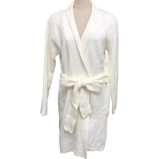 Peach John Salon by Peach John Fluffy Loungewear Long-Sleeve Gown Pajamas Tops & More Cotton Ladies White