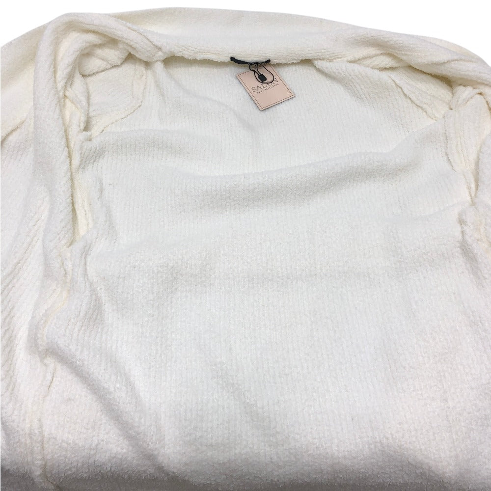Peach John Salon by Peach John Fluffy Loungewear Long-Sleeve Gown Pajamas Tops & More Cotton Ladies White