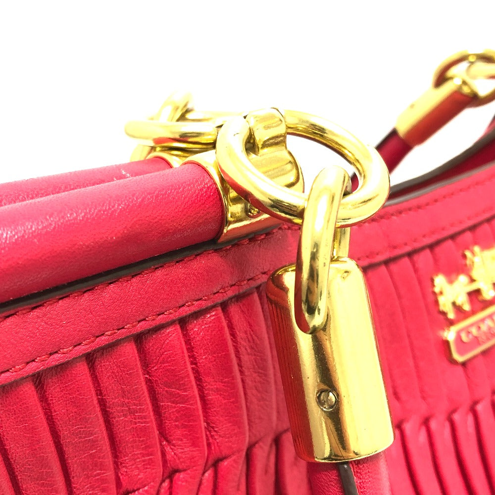 COACH 21281 マディソン ギャザード 2WAYバック トートバック バック カバン トートバッグ レザー レディース レッド - brandshop-reference