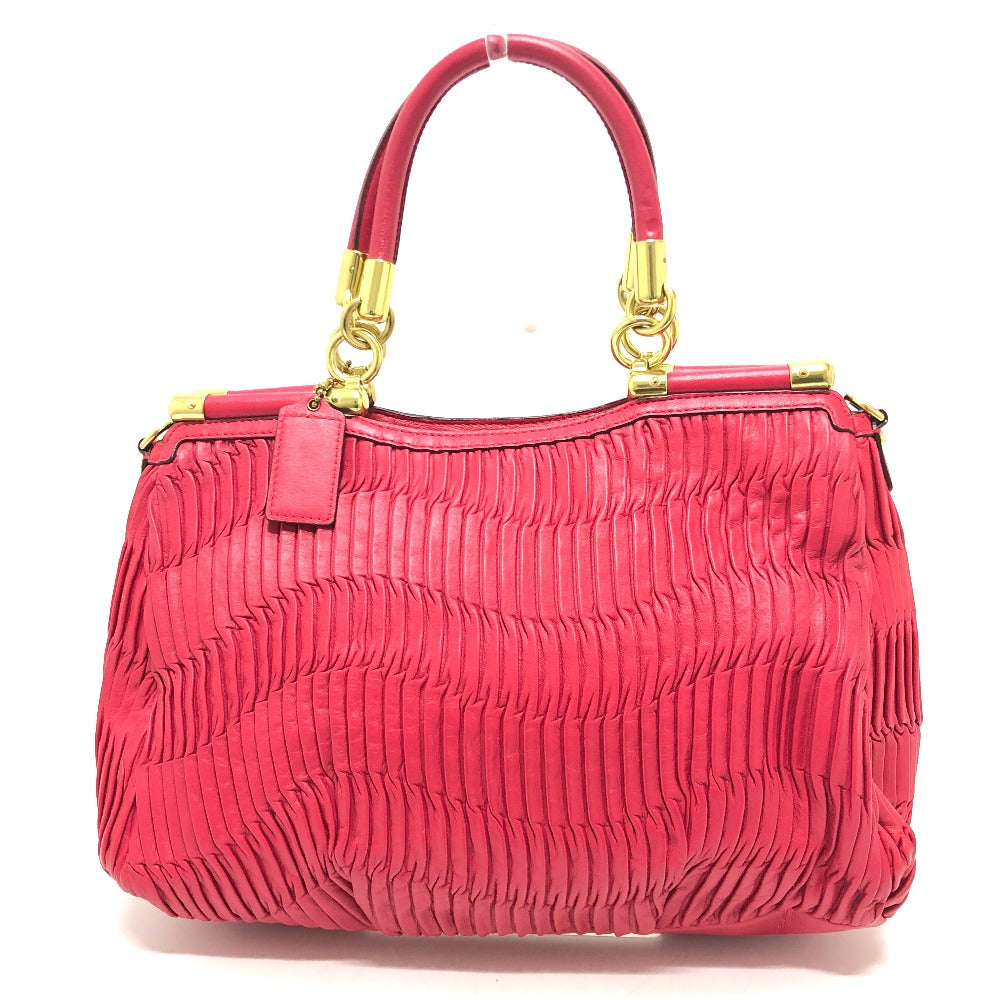 COACH 21281 マディソン ギャザード 2WAYバック トートバック バック カバン トートバッグ レザー レディース レッド - brandshop-reference