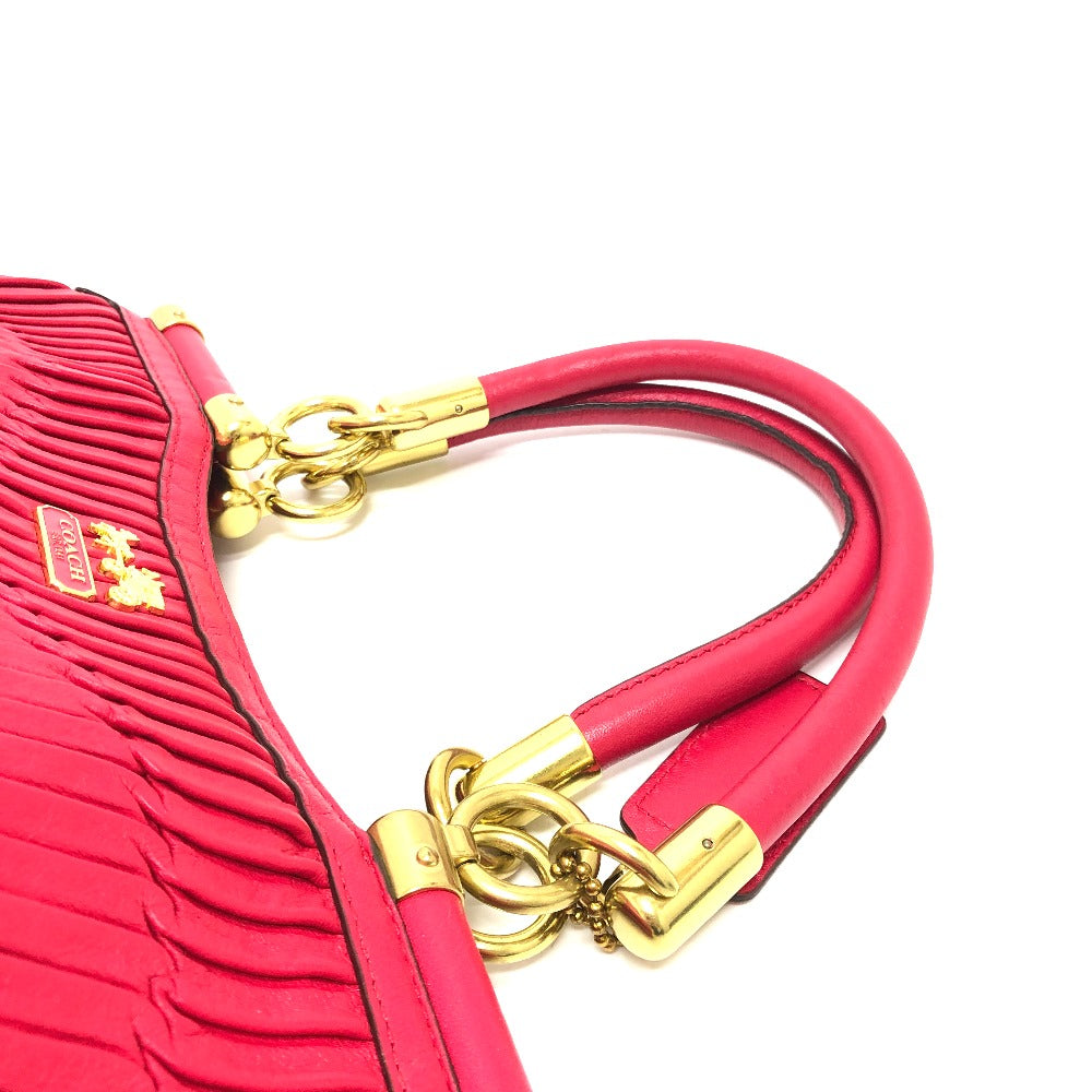 COACH 21281 マディソン ギャザード 2WAYバック トートバック バック カバン トートバッグ レザー レディース レッド - brandshop-reference