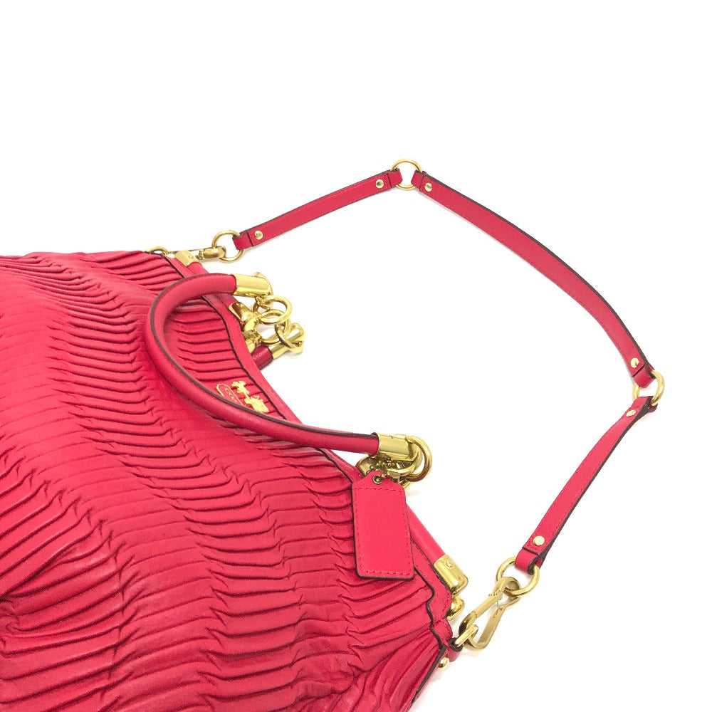 COACH 21281 マディソン ギャザード 2WAYバック トートバック バック カバン トートバッグ レザー レディース レッド - brandshop-reference