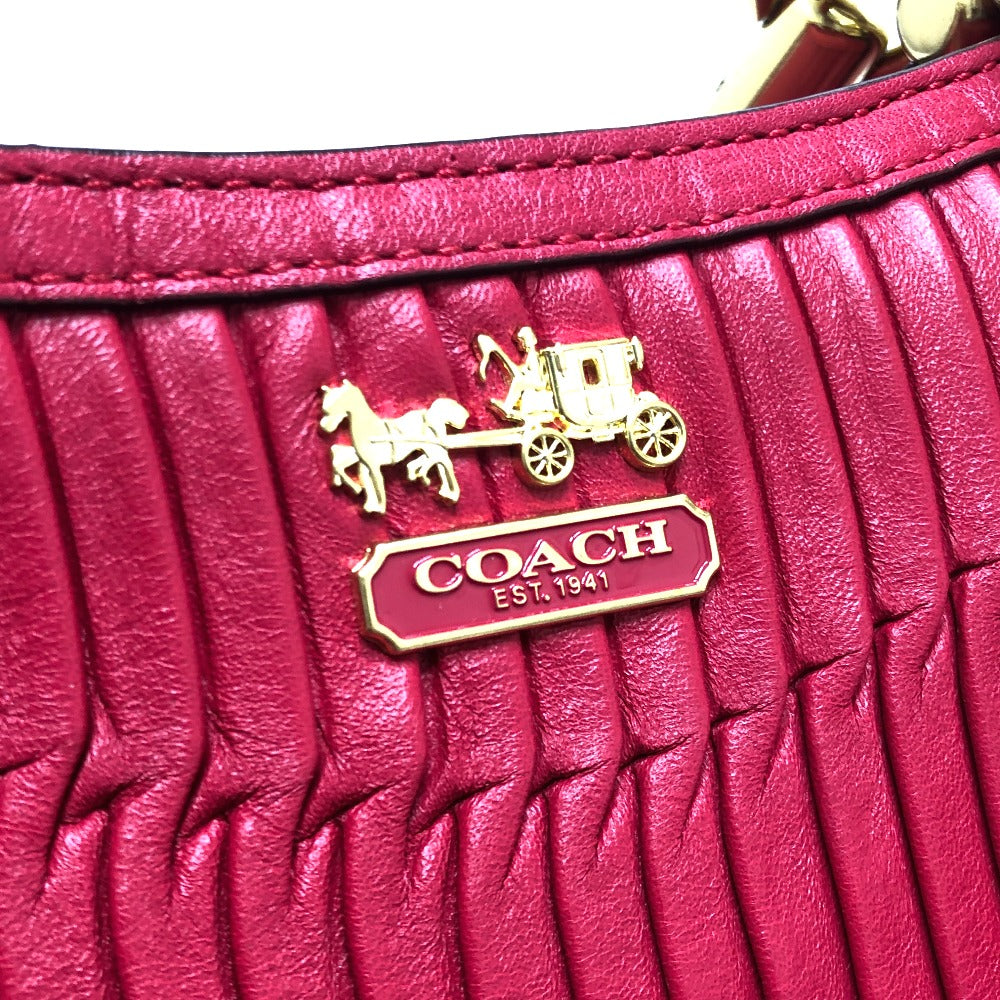 COACH 21281 マディソン ギャザード 2WAYバック トートバック バック カバン トートバッグ レザー レディース レッド - brandshop-reference