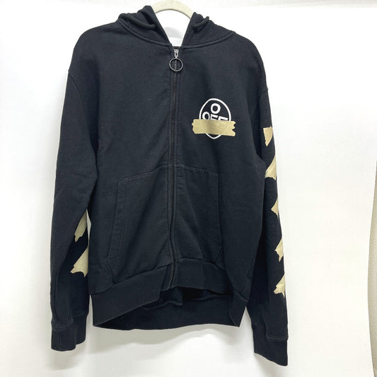 OFF-WHITE OMBE001R20E30002 19AW アパレル 服 ジップアップ ジャケット フーディ パーカー コットン メンズ ブラック