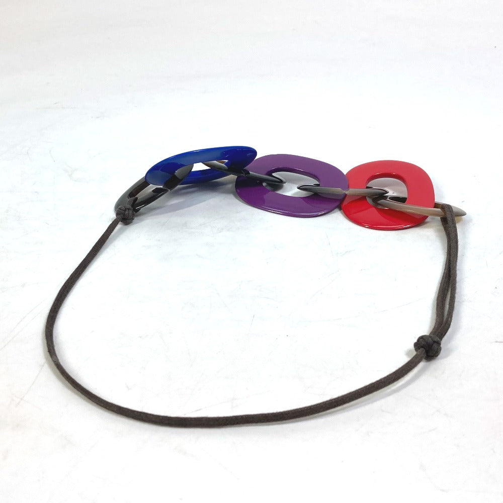 HERMES Caramba Multicolor Necklace in Buffalo Horn, Red, for Women