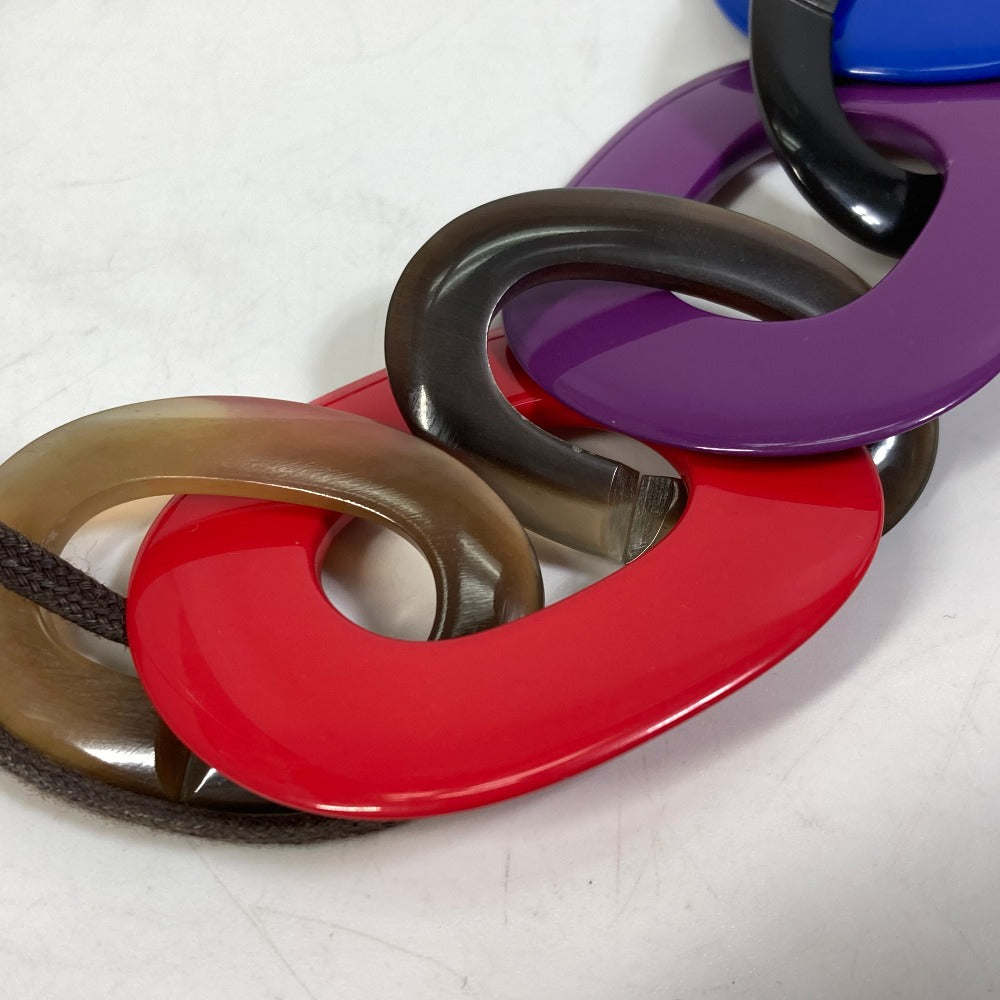 HERMES Caramba Multicolor Necklace in Buffalo Horn, Red, for Women