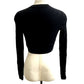 UN3D 522422601101 Short Knit Top, Sleeve-Toggle Knit, Short Length, Rayon, Women's, Black