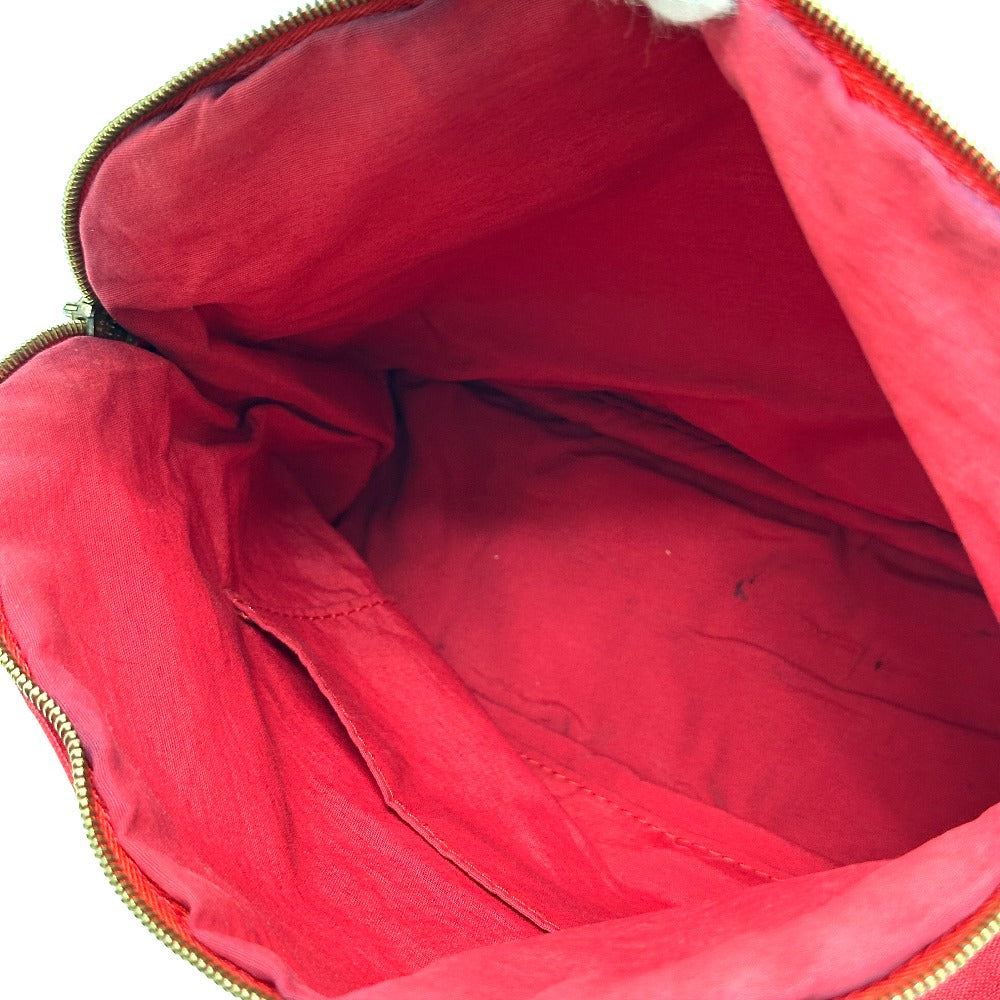 HERMES ボリードポーチ25 ポーチ キャンバス レディース レッド