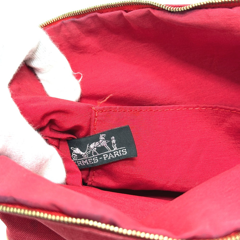 HERMES ボリードポーチ25 ポーチ キャンバス レディース レッド - brandshop-reference