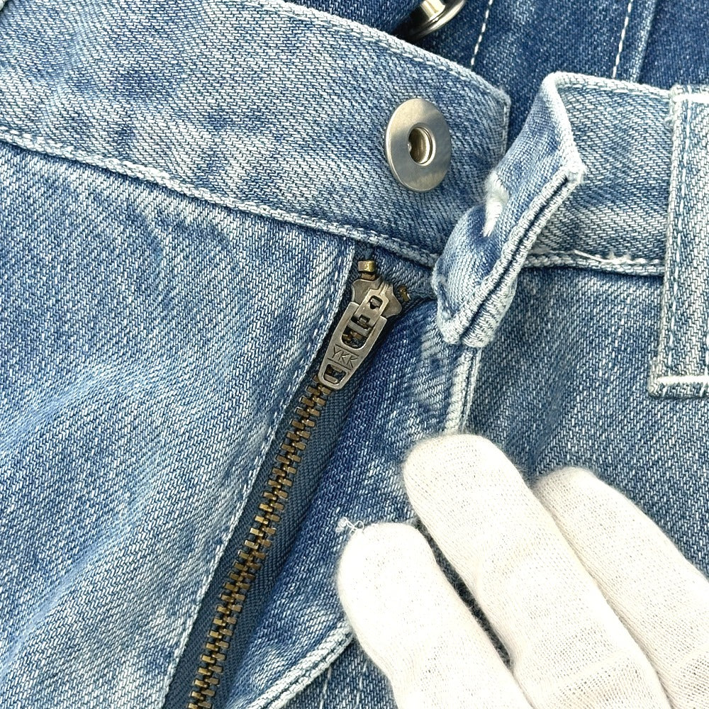 IRENE 25A88003 ダブルウエストデニムパンツ アパレル ボトムス ジーンズ デニムパンツ コットン レディース ブルー