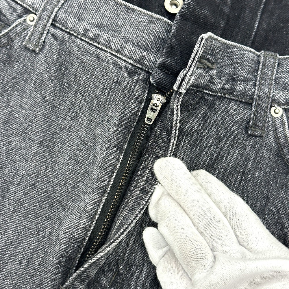 IRENE 25A88004 ダブルウエストデニムパンツ アパレル ボトムス ジーンズ デニムパンツ コットン レディース ブラック