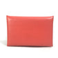 HERMES Bifold Calvi Business Card Holder, Pass Case, Card Case, Epson, Women's, Rose Texas, Red