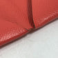 HERMES Bifold Calvi Business Card Holder, Pass Case, Card Case, Epson, Women's, Rose Texas, Red