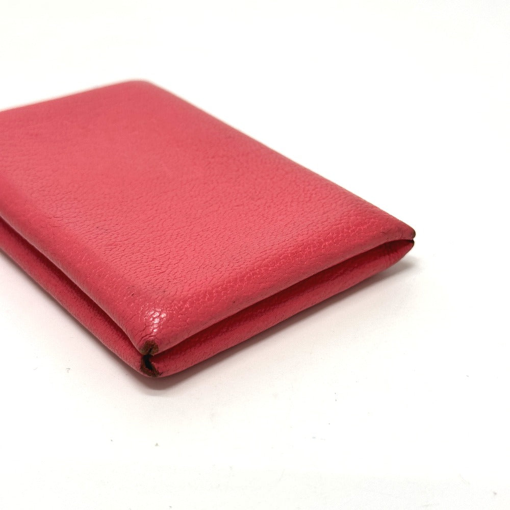 HERMES Calvi Business Card Holder/Pass Case, Bifold Card Case, Epson, Women's, Rose Azalee, Pink