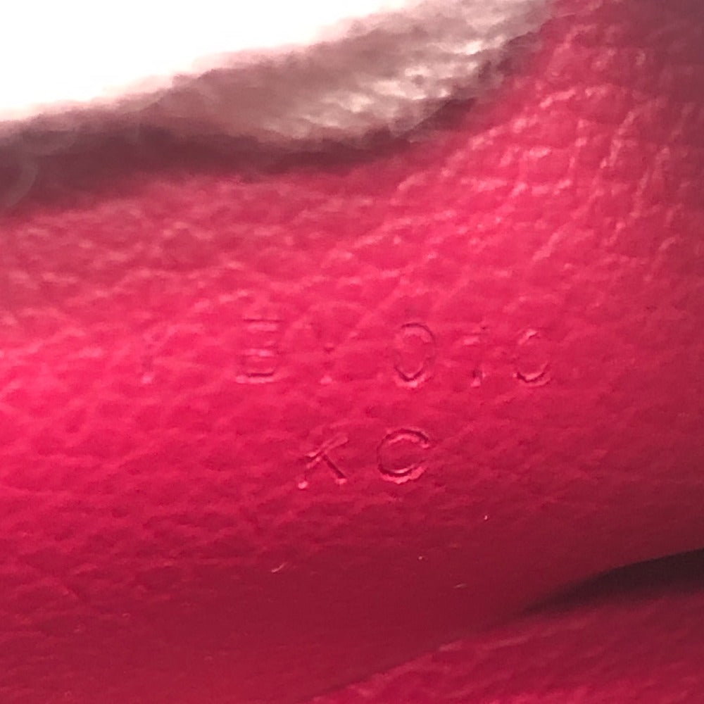 HERMES Calvi Accesorios de hardware plateado Estuche para tarjetas plegable Tarjetero para tarjetas de visita Estuche para monedas Evercolor Mujer Rosa Rosa