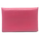 HERMES Calvi Accesorios de hardware plateado Estuche para tarjetas plegable Tarjetero para tarjetas de visita Estuche para monedas Evercolor Mujer Rosa Rosa