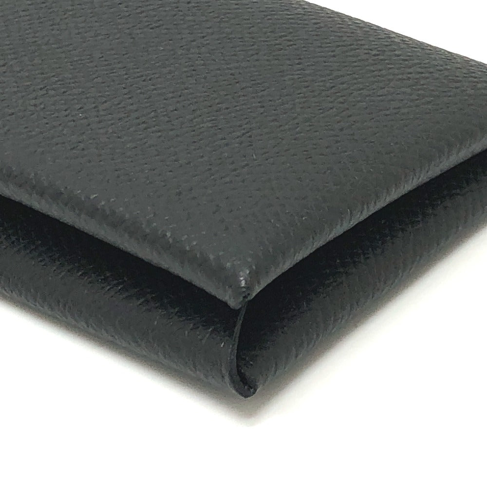 HERMES カルヴィ 名刺入れ 2つ折り カードケース エプソン レディース ブラック