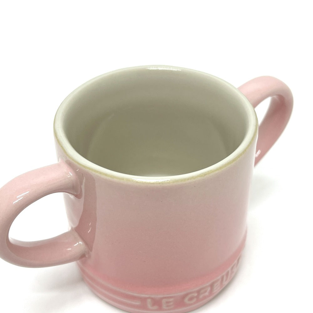 LE CREUSET Baby mug Ceramic tableware cups Mug Pottery Milky pink pink Used